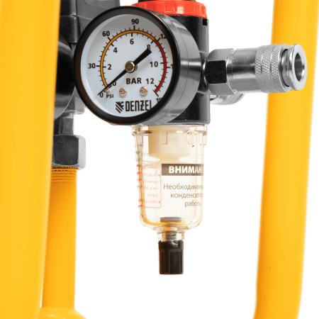 Компрессор безмасляный, малошумный DENZEL DLS 2200/50, 2200 Вт, 2x1100, 50 л, 380 л/мин