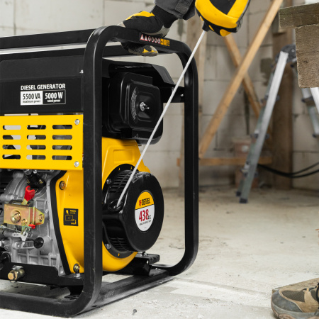 Генератор дизельный DENZEL DES-55, 5,5 кВт, 230 В, 11 л, ручной стартер