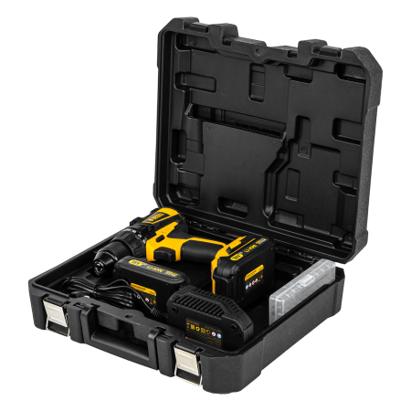 Аккумуляторная дрель-шуруповерт DENZEL BLDL-IB-18-02, 18 В, 2 x 2 Ач