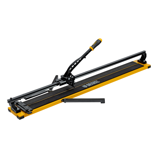 Плиткорез рельсовый DENZEL 1200х16мм, каретка на подш., стальная станина, усил. рукоятка-пенал