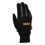 Перчатки универсальные DENZEL, двойные, работа с сенсорным экраном, вязанная манжета, размер 8