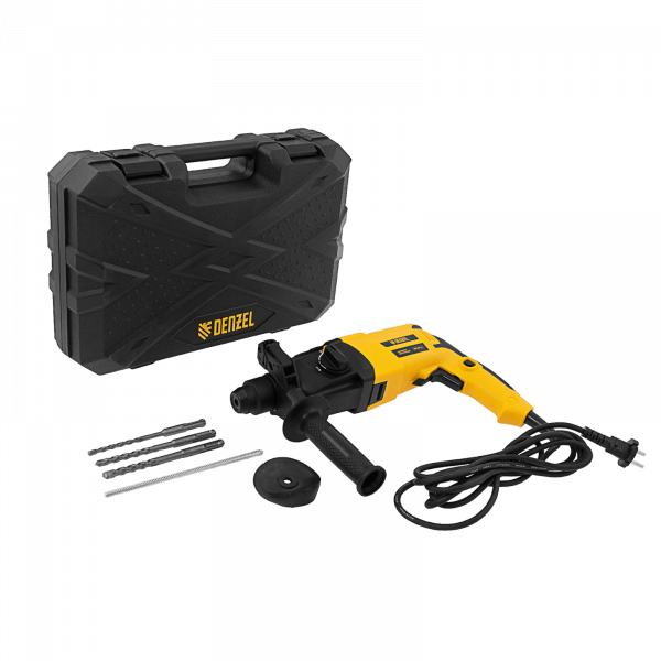 Перфоратор электрический DENZEL RHH-600-22, SDS-plus, 600 Вт, 2,5 Дж, 2 реж.