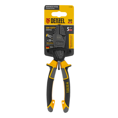 Бокорезы усиленные DENZEL 180 мм, трехкомпонентные рукоятки Denzel