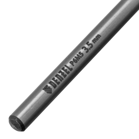 Сверло спиральное по металлу DENZEL 3,5 x 70 мм, Р6М5, Golden Tip, многогранная заточка, 2шт.