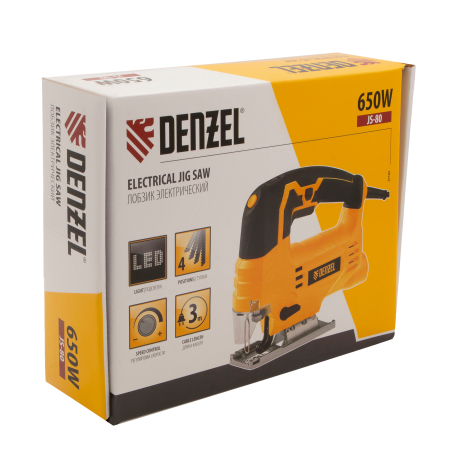 Лобзик электрический DENZEL JS-80, 650 Вт, 80 мм