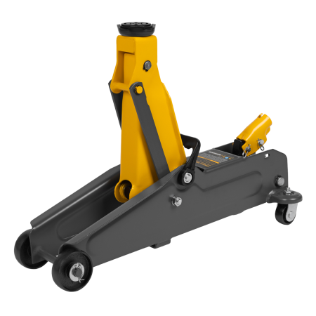 Домкрат гидравлический подкатной DENZEL 2 т, 135-385 мм