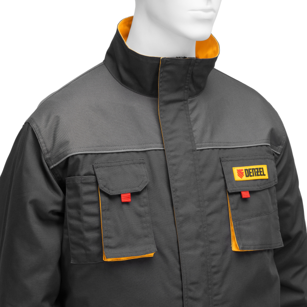 Куртка профессиональная рабочая DENZEL 65% полиэстер 35% хлопок, XXXL