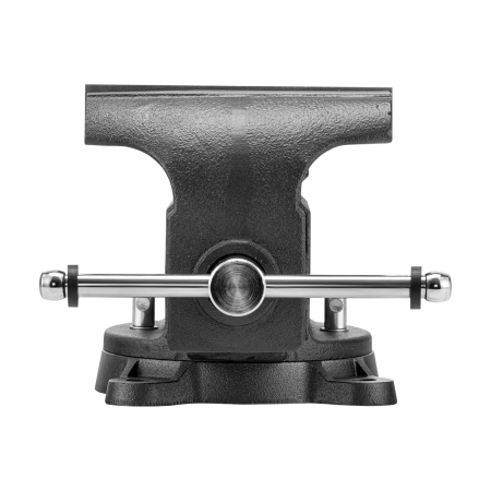 Тиски слесарные DENZEL BVH-200, 200 мм, поворотные, стальная направляющая, с наковальней