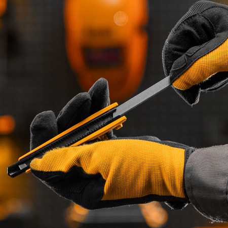 Лезвия DENZEL 9 мм, сталь SK5 - 0,4 мм, 10 штук