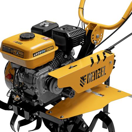 Мотоблок DENZEL DPT-170SB, 7 л.с., ремен.сцеп, фрез 3х4, ШОМ, без колес, передачи 2В/1Н