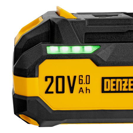 Батарея аккумуляторная DENZEL BH-20-6.0, Li-Ion, USB, 20 В, 6,0 Ач