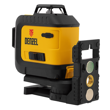 Лазерный уровень мультипризм. DENZEL LXI 360-3 Green, 30 м, 520 нм, акк. Li 2800 mAh, резьба 1/4"