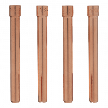 Набор цанг для электрода DENZEL 1,6мм, 2,0мм, 2,4мм, 3,2 мм