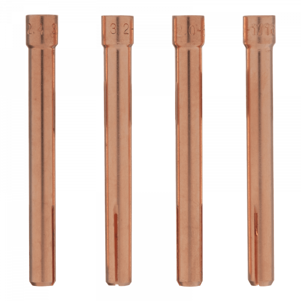 Набор цанг для электрода DENZEL 1,6мм, 2,0мм, 2,4мм, 3,2 мм