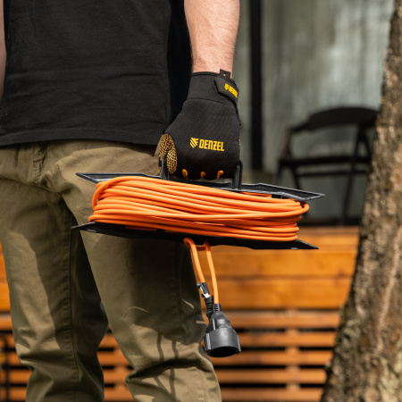 Удлинитель-шнур силовой Garden Series DENZEL, ПВС, 20м, 1 розетка 3 x 1 мм