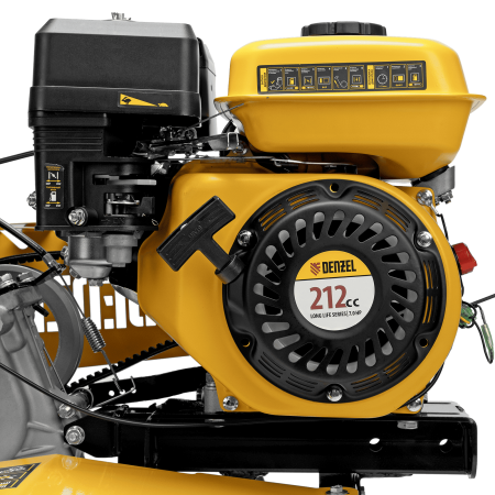 Мотоблок DENZEL DPT-170SB, 7 л.с., ремен.сцеп, фрез 3х4, ШОМ, без колес, передачи 2В/1Н