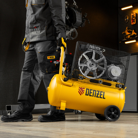Компрессор воздушный DENZEL BCI2300/50, 2.3 кВт, ременный привод, 50 литров, 400 л/мин