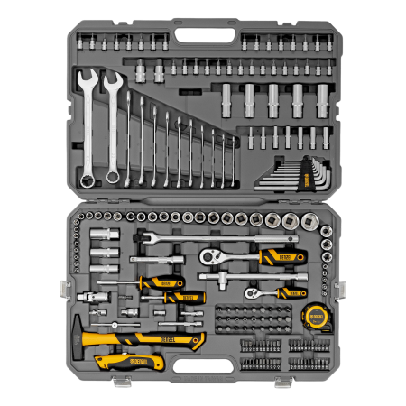 Набор инструментов DENZEL 1/2", 1/4", CrV, S2, пластиковый кейс, 194 предмета