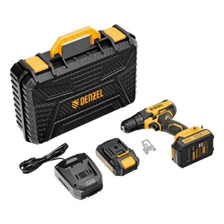 Дрель-шуруповерт аккумуляторная DENZEL CDQ-20, Li-Ion, 20 В Дрель-шуруповерт аккумуляторная DENZEL CDQ-20, Li-Ion, 20 В