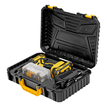 Дрель-шуруповерт аккумуляторная ударная бесщет. DENZEL CIDH-BL-20, Li-Ion, 20 В Дрель-шуруповерт аккумуляторная ударная бесщет. DENZEL CIDH-BL-20, Li-Ion, 20 В