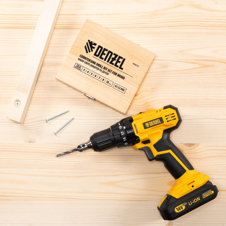 Набор сверл зенкеров по дереву DENZEL 3-10 мм, 7 шт