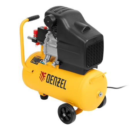 Компрессор воздушный DENZEL DC1500/24, 1.5 кВт, прямой привод, 24 литра, 220 л/мин