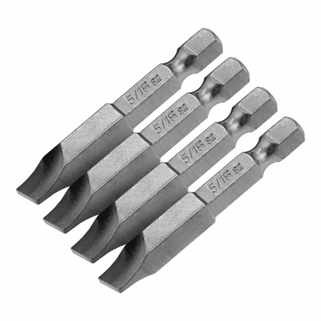 Набор бит DENZEL SL5/16"x2", 4 шт.
