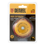 Щетка для дрели DENZEL, 75 мм, Чашка, со шпилькой, нейлоновая щетина