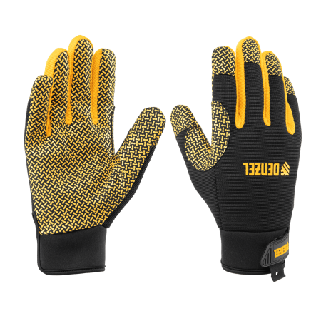Перчатки универсальные DENZEL силиконовое нанесение, размер 9 Перчатки универсальные DENZEL силиконовое нанесение, размер 9