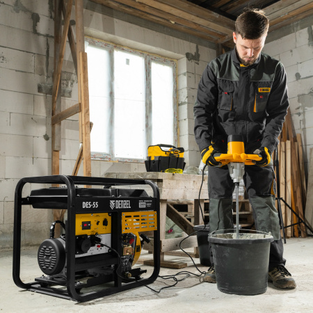 Генератор дизельный DENZEL DES-55, 5,5 кВт, 230 В, 11 л, ручной стартер
