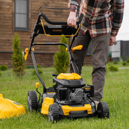 Газонокосилка бензиновая DENZEL GLD-460SP, 146 см3, ширина 46 см, 7 уровней