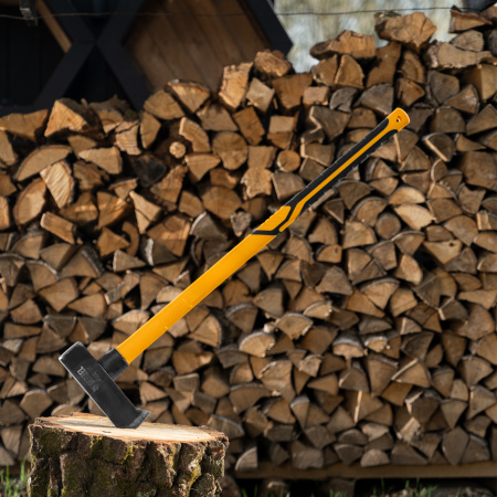 Колун-кувалда DENZEL 4000 г, кованая, фибергласовая  рукоятка c TPR покрытием, 880 мм