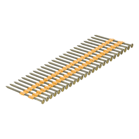 Гвозди DENZEL для пнев. нейлера (крашен.) длина - 65 мм, диам. - 2,9 мм, 2000 шт.