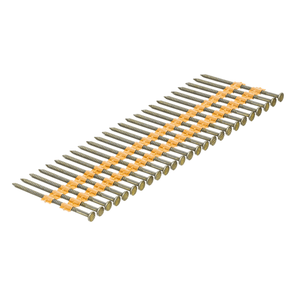 Гвозди DENZEL для пнев. нейлера (крашен.) длина - 65 мм, диам. - 2,9 мм, 2000 шт.