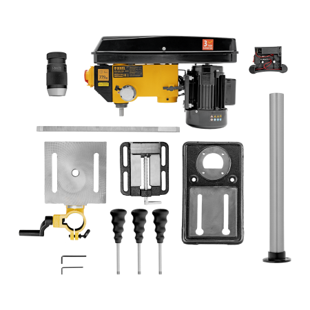 Станок сверлильный DENZEL DDM-550L, 550 Вт, 16 мм, 12 ск., лазер, настольный