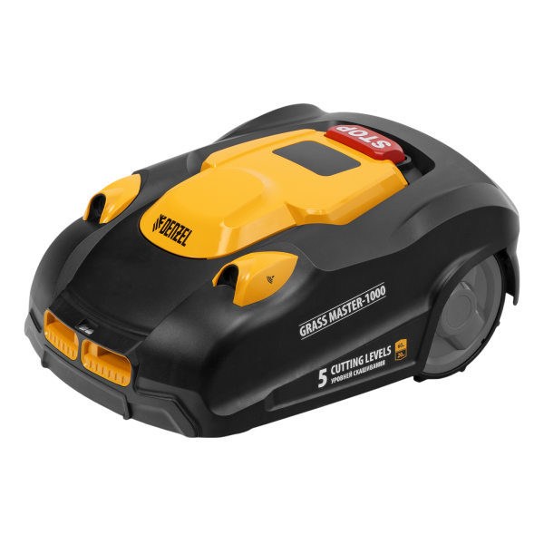 Робот-газонокосилка DENZEL Grass Master 1000  1000м2, 3Ач, 28V, LCD дисплей, Wi-Fi Робот-газонокосилка DENZEL Grass Master 1000  1000м2, 3Ач, 28V, LCD дисплей, Wi-Fi