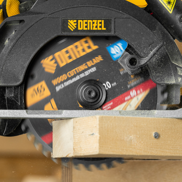 Пильный диск по дереву DENZEL с гвоздями, ф165 х 20 мм, 40 зубов