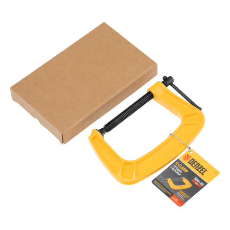 Струбцина DENZEL G-образная, усиленная, 100 мм