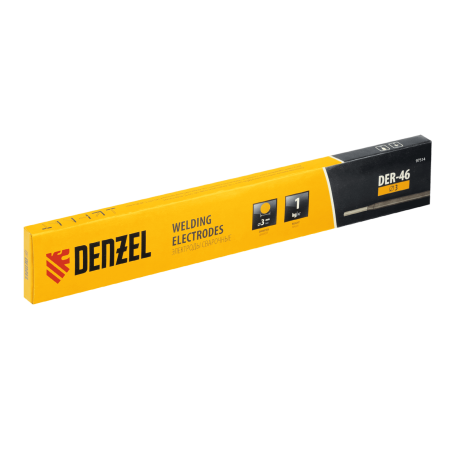 Электроды DENZEL DER-46, диам. 3 мм, 1 кг, рутиловое покрытие Электроды DENZEL DER-46, диам. 3 мм, 1 кг, рутиловое покрытие