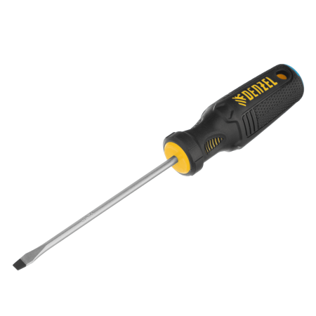 Отвертка DENZEL SL4х100 мм, CrV, трехкомпонентная рукоятка