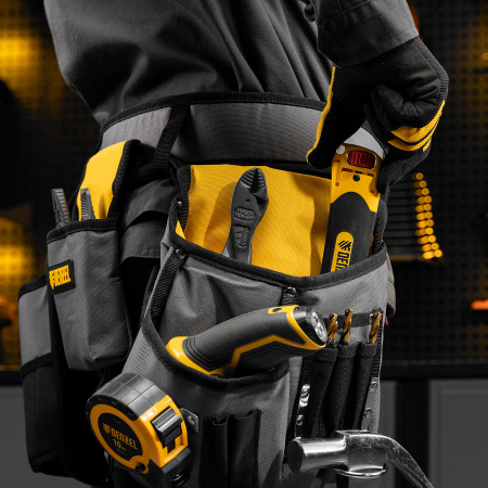 Пояс монтажника, сумки поясные, кобура для шуруповерта DENZEL
