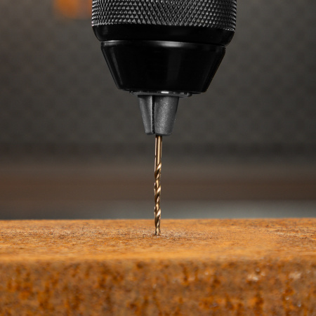 Сверло по металлу DENZEL 2,5 мм, HSS Co-8%, 2 шт.