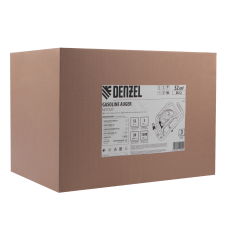 Мотобур DENZEL DX-52, 52 см3, соединение 20 мм, без шнека