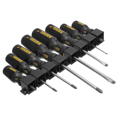 Набор отверток DENZEL 8 пр., CrV, трехкомпонентная рукоятка