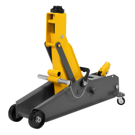 Домкрат гидравлический подкатной с фиксатором DENZEL 3 т, 190-532 мм, SUV