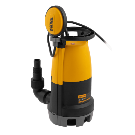 Дренажный насос DENZEL DP600S для чистой и грязной воды, 600 Вт, напор 7 м, 13000 л/ч