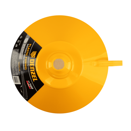 Воронка пластиковая DENZEL 160 мм с металлическим ситом и гибким наконечником