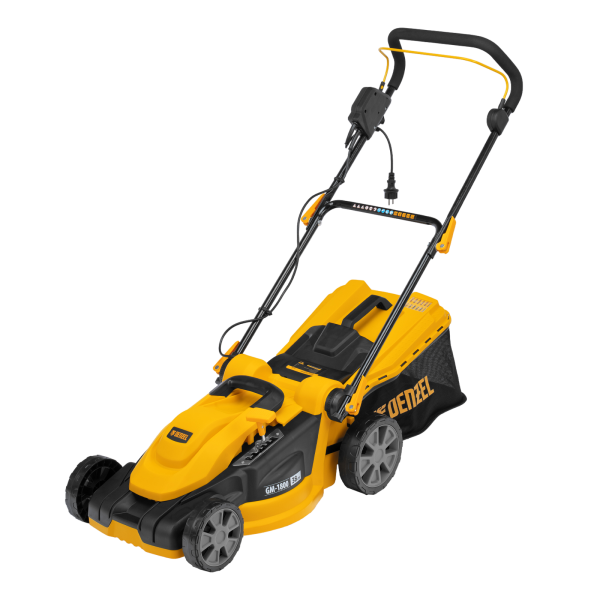 Газонокосилка электрическая DENZEL GM-1800, 1800 Вт, ширина 38 см, 6 уровней, 40 л
