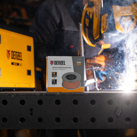 Омедненная проволока Denzel ER70S-6, диам. 0,8 мм, 1 кг, диам. катушки D100