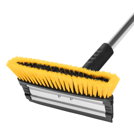 Щетка-сметка для снега со скребком DENZEL, телескоп, поворотная голова, водосгон, 900-1200 мм